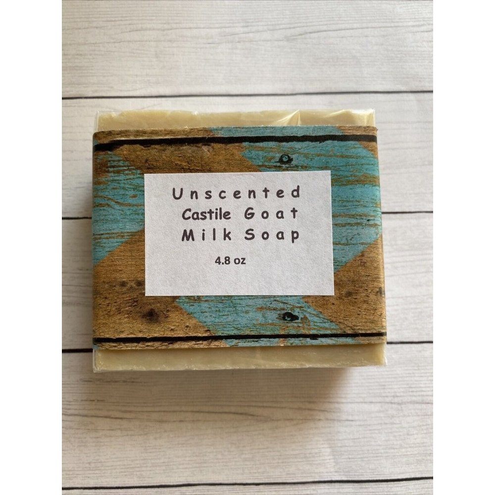 Unscented Castile Goat-Milk Soap 4.8oz Bar Non GMO Made In USA